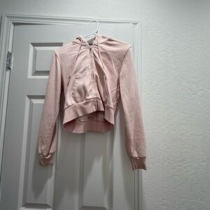 Brandy Melville light pink zip up hoodie